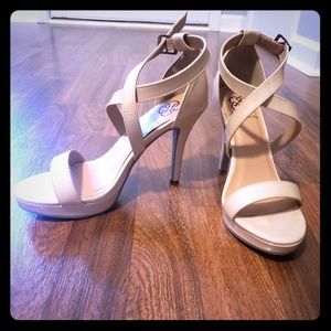 Beige strappy Heels